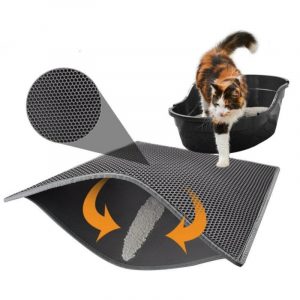 Honeycomb Cat Litter Mat – Double-Layer Waterproof Pad