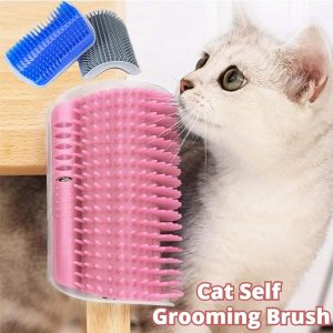 Cat Self Grooming Brush – Wall-Mounted Massage Comb for Cats