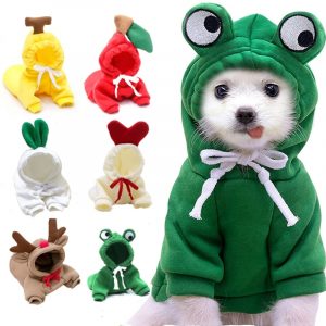 Small Dog Winter Hoodie – Cute Fleece Outfit for Dogs & Cats