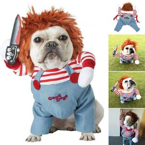 Killer Doll Dog Costume – Funny Halloween Pet Outfit