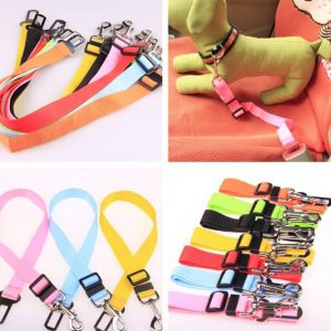 Adjustable Dog Car Seat Belt – Durable Polyester Safety Leash for Pets