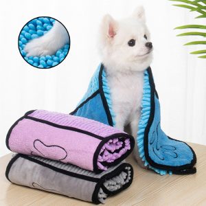Fast-Drying Pet Drying Towel for Dogs & Cats