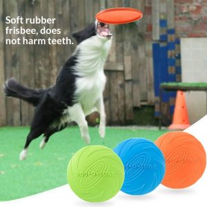 Dog-O-Soar Dog Frisbee Toy — Bite-Resistant Rubber Flying Disc